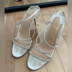 Louboutin white sandals